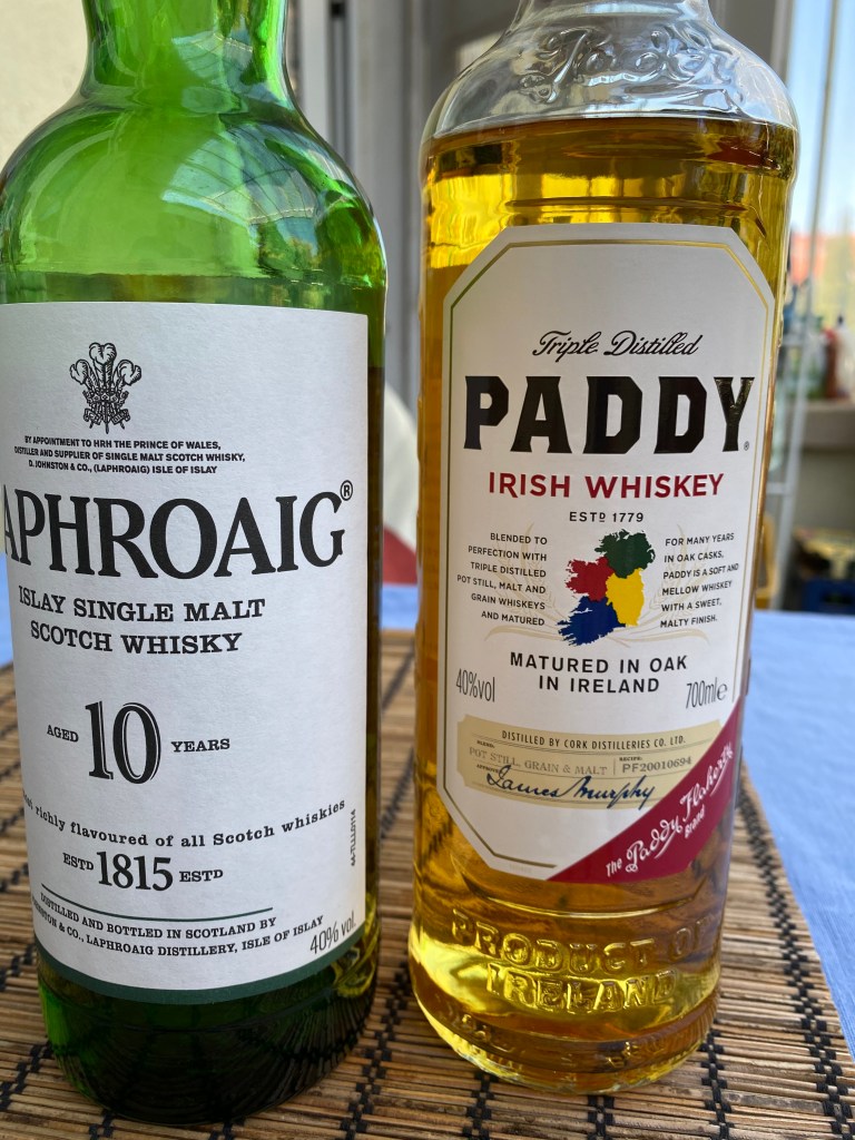 A Scottish Whisky and an Irish Whiskey